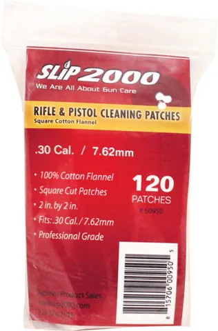 Slip 2000 SLIP 2000 CLEANING PATCHES 2" SQUARE .30/7.62MM 120-PACK