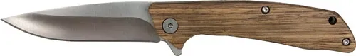 American Buffalo ABKT ROPER JR. OUTLAW 3" BALL BEARING FOLDER ZEBRAWOOD HNDLS