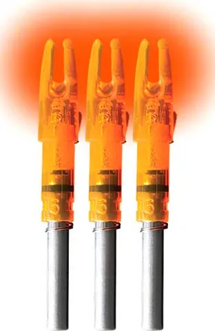 Lumenok LUMENOK LIGHTED NOCK GT-SERIES HD ORANGE 3PK