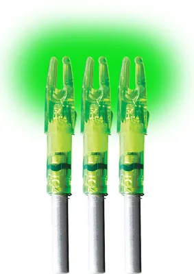 Lumenok LUMENOK LIGHTED NOCK GT-SERIES GREEN 3PK