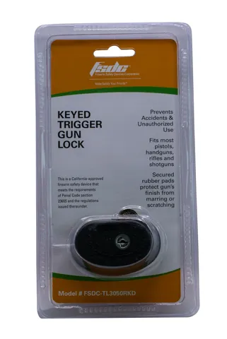 Firearm Safety Devices FSDC KEYED TRIGGER LOCK CA KEY DIFF