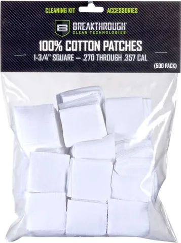 Breakthrough Clean BREAKTHROUGH CLEANING PATCHES 1 3/4" SQUARE .270-357 50 PACK