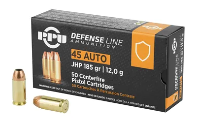 PPU PPU 45ACP JHP 185GR 50/500