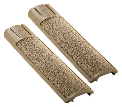 Ergo ERGO GRIP RAIL COVER FULL LONG TEXTURED PICATINNY FDE 2PK