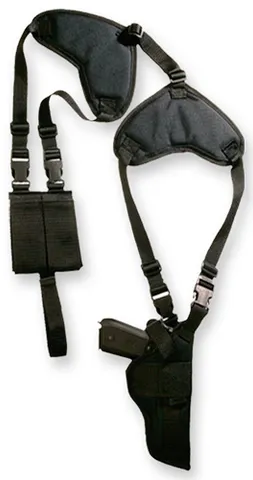 Bulldog BULLDOG DELUXE VERT-SHOULDER HOLSTER RH/LH 2-4" BBL BLACK