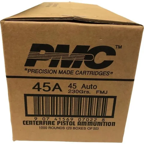 PMC PMC Bronze .45 ACP Handgun Ammo - 230 Grain | FMJ | 1000rd Case